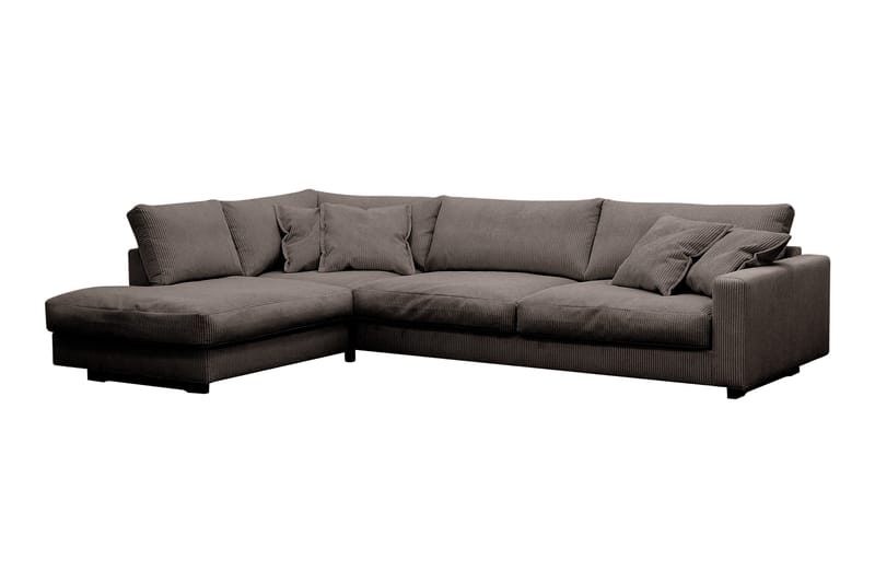 Valencia Extra Djup 4-sits Soffa med Schäslong Vänster - Mörkgrå - Möbler - Vardagsrum - Soffor - Divansoffa & schäslong