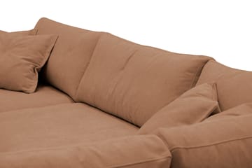 Valencia Extra Djup 4-sits Soffa med Schäslong Vänster - Rostbrun - Möbler - Vardagsrum - Soffor - Divansoffa & schäslong