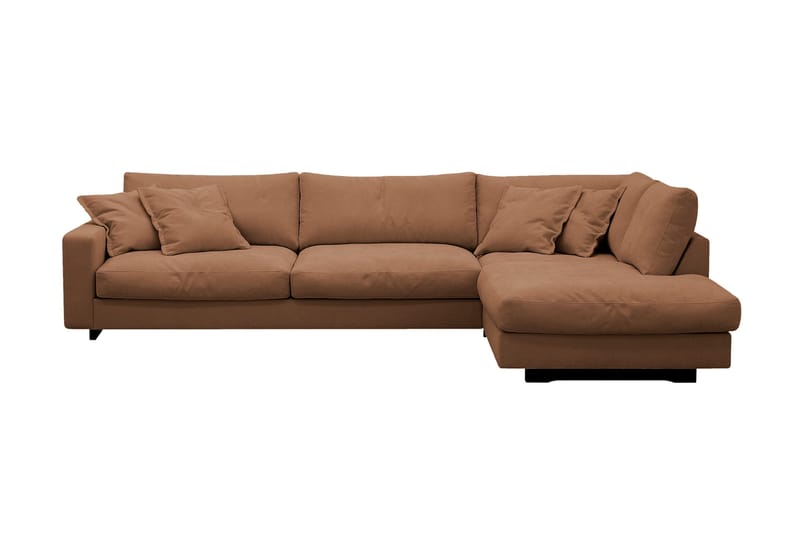 Valencia Extra Djup 4-sits Soffa med Schäslong Vänster, Rostbrun