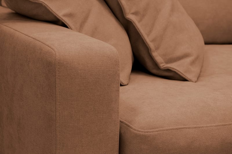 Valencia Extra Djup 4-sits Soffa med Schäslong Vänster - Rostbrun - Möbler - Vardagsrum - Soffor - Divansoffa & schäslong