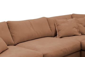 Valencia Extra Djup 4-sits Soffa med Schäslong Vänster - Rostbrun - Möbler - Vardagsrum - Soffor - Divansoffa & schäslong
