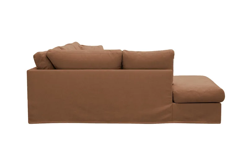 Valencia Extra Djup 4-sits Soffa med Schäslong Vänster - Rostbrun - Möbler - Vardagsrum - Soffor - Divansoffa & schäslong