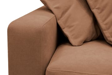 Valencia Extra Djup 4-sits Soffa med Schäslong Vänster - Rostbrun - Möbler - Vardagsrum - Soffor - Divansoffa & schäslong