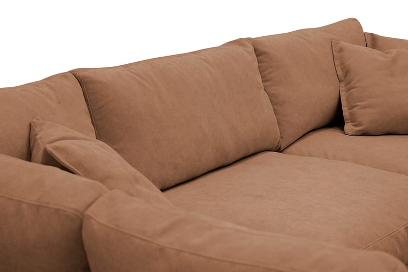 Valencia Extra Djup 4-sits Soffa med Schäslong Vänster - Rostbrun - Möbler - Vardagsrum - Soffor - Divansoffa & schäslong