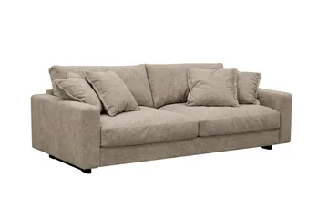 Valencia Soffgrupp Extra Djup 3-sits Soffa + Fotpall i Chenille - Brun - Möbler - Vardagsrum - Soffor - Hörnsoffor