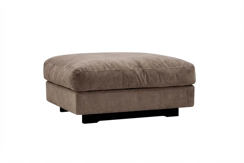 Valencia Soffgrupp Extra Djup 3-sits Soffa + Fotpall i Chenille - Mörkbrun - Möbler - Vardagsrum - Soffor - Hörnsoffor