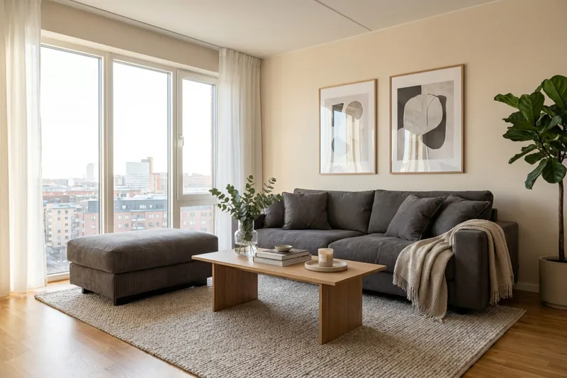 Valencia Soffgrupp Extra Djup 3-sits Soffa + Fotpall - Mörkgrå - Möbler - Vardagsrum - Soffor - Hörnsoffor
