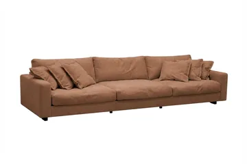 Valencia Soffgrupp Extra Djup 5-sits Soffa + Fotpall i Chenille - Rostbrun - Möbler - Vardagsrum - Soffor - Hörnsoffor