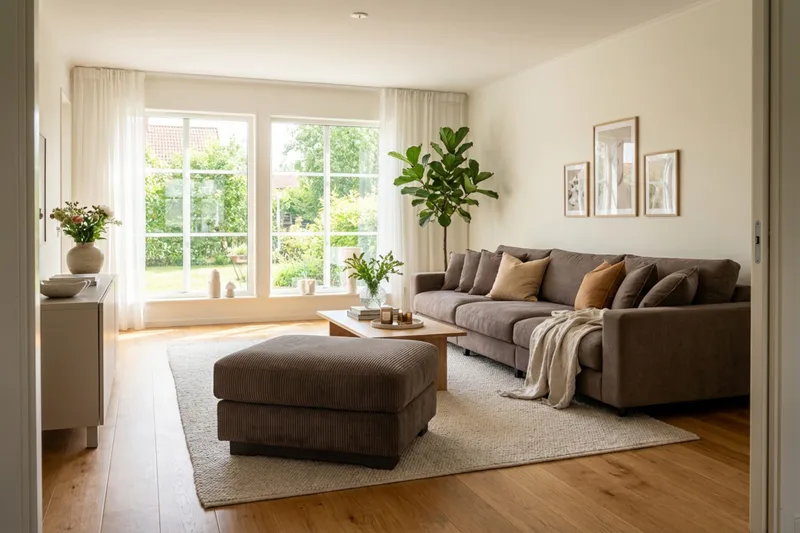 Valencia Soffgrupp Extra Djup 5-sits Soffa + Fotpall - Mörkgrå - Möbler - Vardagsrum - Soffor - Hörnsoffor