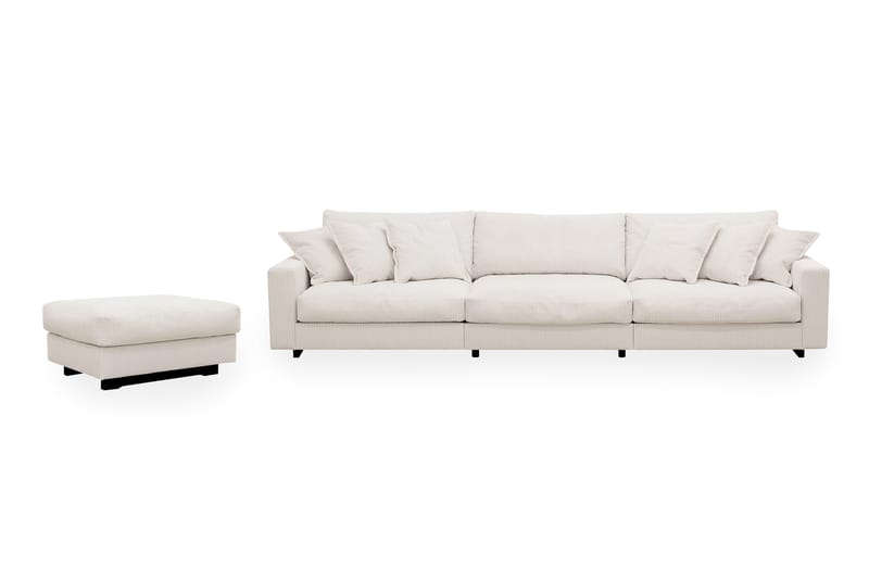 Valencia Soffgrupp Extra Djup 5-sits Soffa + Fotpall, Offwhite