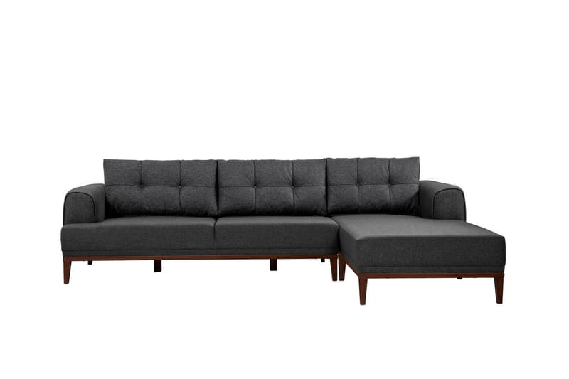 Valsot 4-sits Soffa med Divan - Antracit - Möbler - Vardagsrum - Soffor - Divansoffa & schäslong