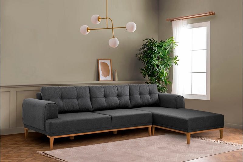 Valsot 4-sits Soffa med Divan - Antracit - Möbler - Vardagsrum - Soffor - Divansoffa & schäslong