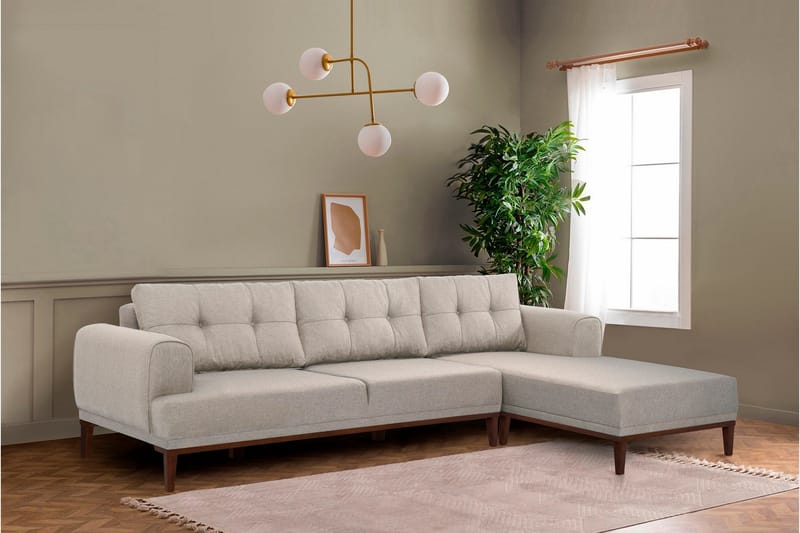 Valsot 4-sits Soffa med Divan - Creme - Möbler - Vardagsrum - Soffor - Divansoffa & schäslong