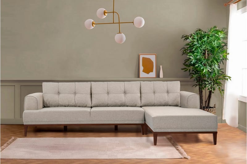 Valsot 4-sits Soffa med Divan - Creme - Möbler - Vardagsrum - Soffor - Divansoffa & schäslong