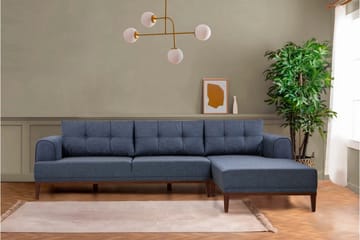 Valsot 4-sits Soffa med Divan - Mörkblå - Möbler - Vardagsrum - Soffor - Divansoffa & schäslong