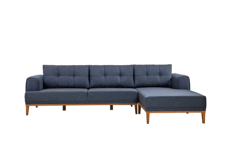 Valsot 4-sits Soffa med Divan - Mörkblå - Möbler - Vardagsrum - Soffor - Divansoffa & schäslong