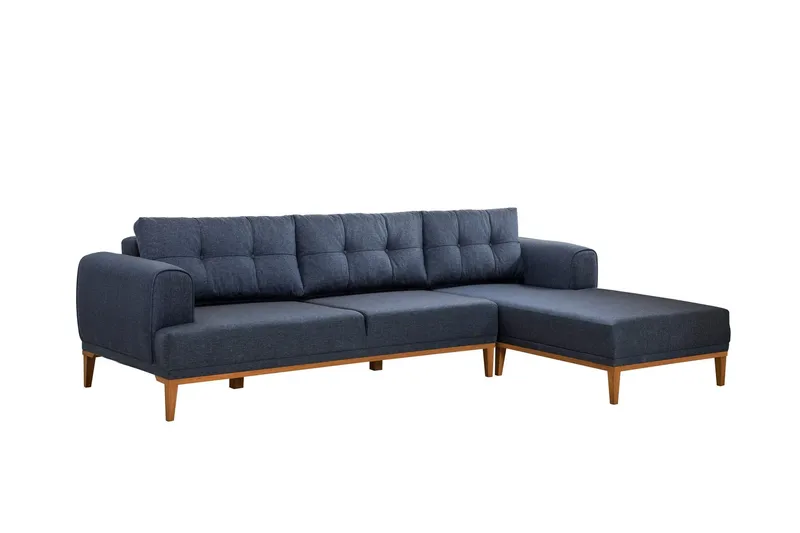 Valsot 4-sits Soffa med Divan - Mörkblå - Möbler - Vardagsrum - Soffor - Divansoffa & schäslong