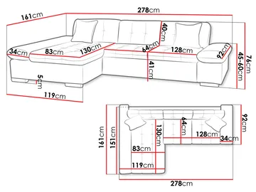 Vananda 3-sits Soffa med divan höger och förvaring - Mörkbrun - Möbler - Vardagsrum - Soffor - Divansoffa & schäslong
