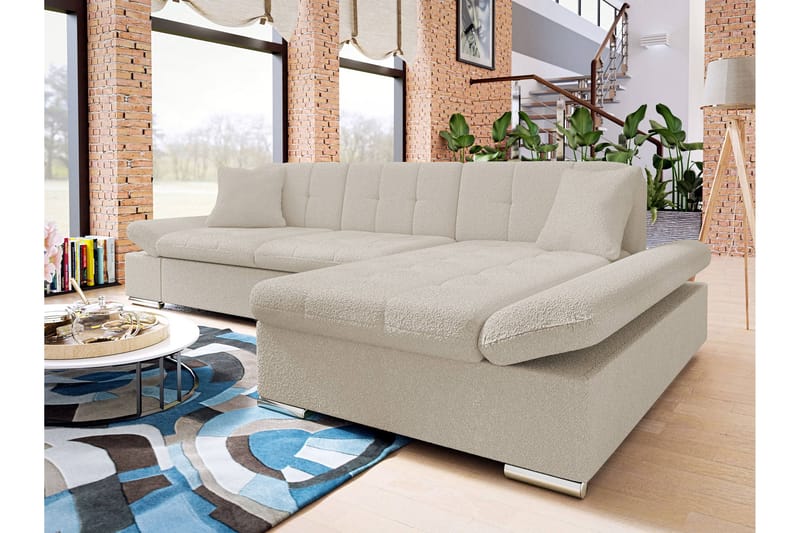 Vananda Soffa med Divan 3-sits - Beige - Möbler - Vardagsrum - Soffor - Divansoffa & schäslong