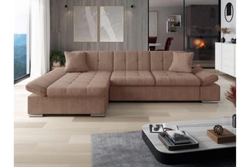 Vananda Soffa med Divan 3-sits i Bouclé - Rosa - Möbler - Vardagsrum - Soffor - Divansoffa & schäslong