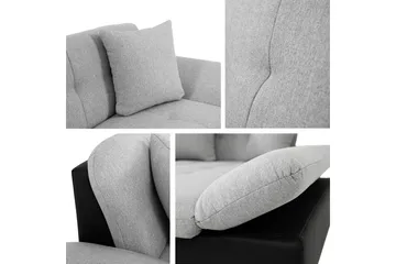Vananda Soffa med Divan 3-sits i Konstläder - Vit/Grå - Möbler - Vardagsrum - Soffor - Skinnsoffor