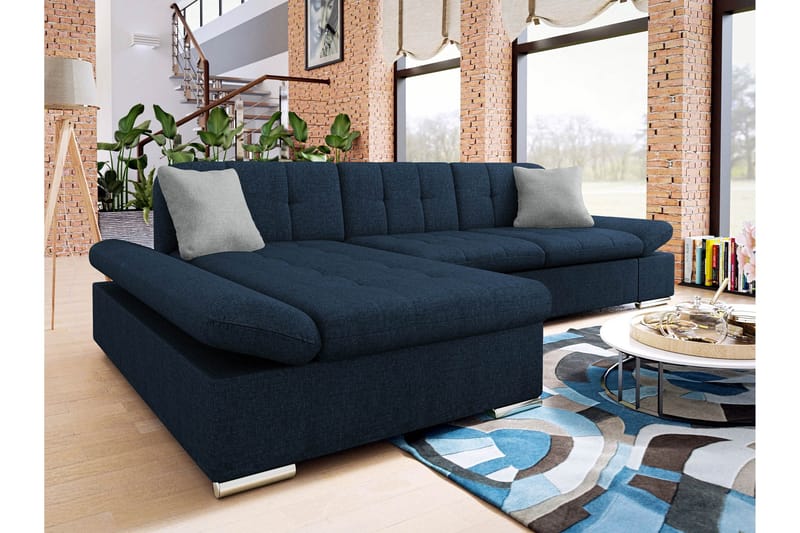 Vananda Soffa med Divan 3-sits - Marinblå - Möbler - Vardagsrum - Bäddsoffor - Bäddsoffa divan