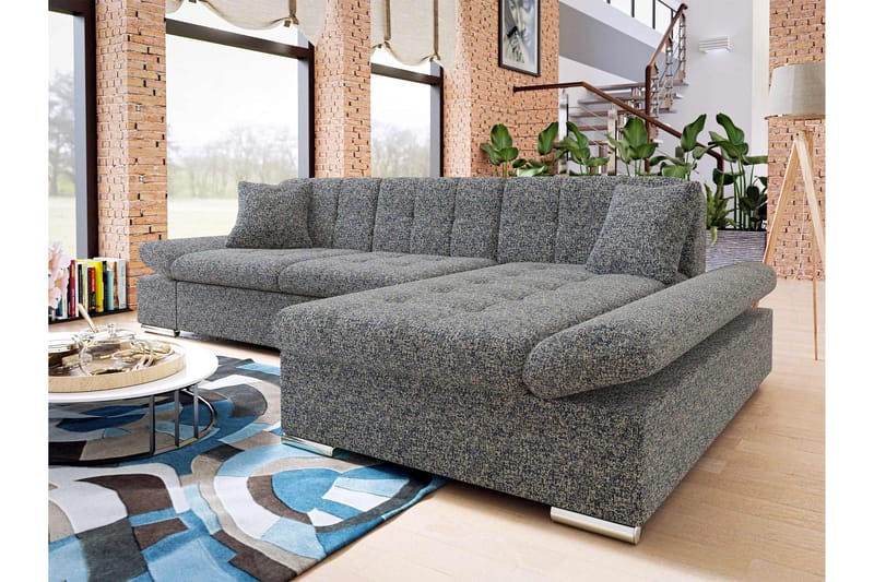 Vananda Soffa med Divan 3-sits - Marinblå - Möbler - Vardagsrum - Bäddsoffor - Bäddsoffa divan
