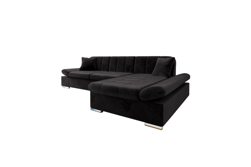 Vananda Soffa med Divan 3-sits, Svart