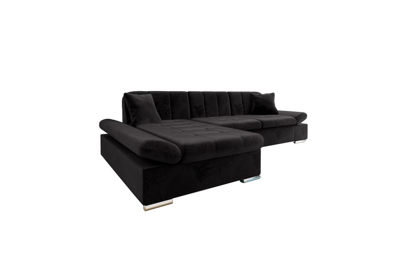 Vananda Soffa med Divan 3-sits, Svart
