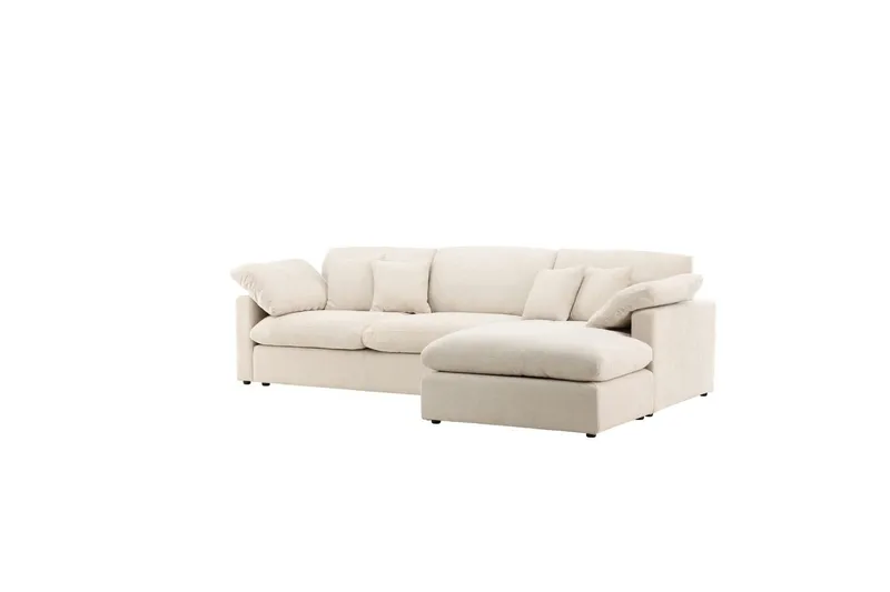 Vanlig Soffa med enkeldivan utan schäslong VIND Hörnsoffa VIND Amalfi Beige Beige - Möbler - Vardagsrum - Soffor - Divansoffa & schäslong