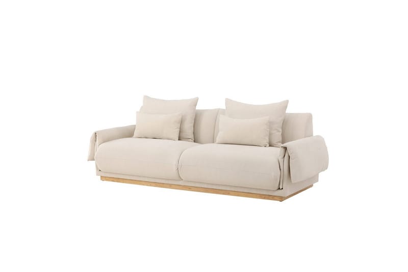 Vanlig Soffa utan divan & schäslong VIND Soffa VIND 3-sits Mollösund 237x95x82 cm Beige Beige - Möbler - Vardagsrum - Soffor - 3-sits soffor