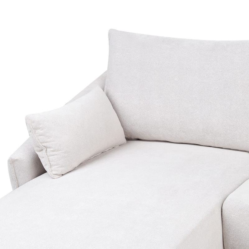 Varde 3-sits Vänstervänd L-formad Hörnsoffa med Divan och Schäslong i Tyg - Ljusbeige - Möbler - Vardagsrum - Soffor - Divansoffa & schäslong