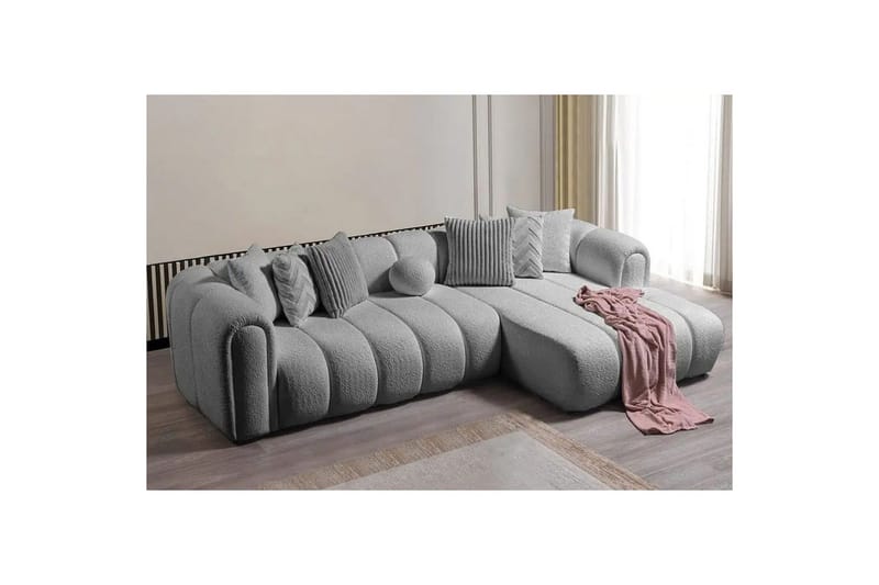 Varrel Soffa med Divan 3-sits - Grå - Möbler - Vardagsrum - Soffor - Divansoffa & schäslong