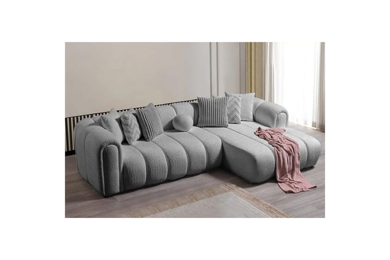 Varrel Soffa med Divan 3-sits - Grå - Möbler - Vardagsrum - Soffor - Divansoffa & schäslong