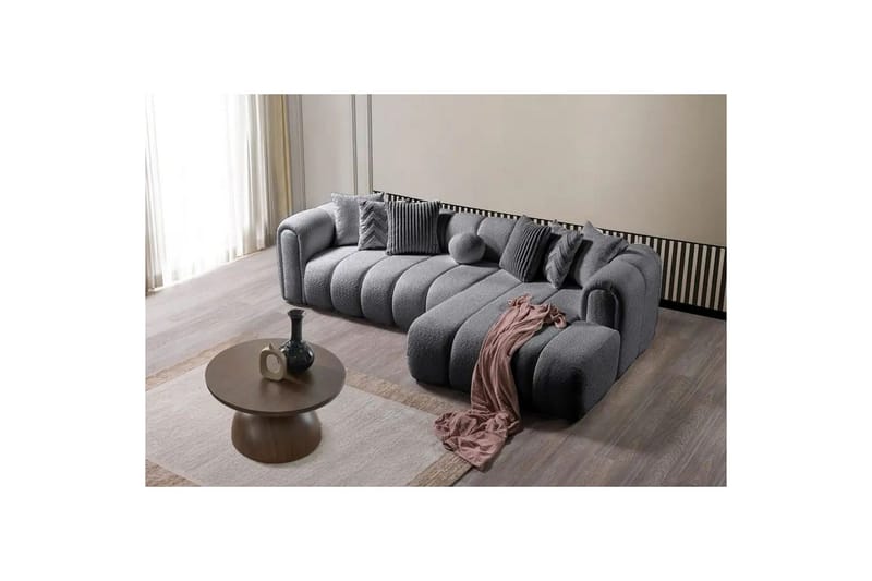 Varrel Soffa med Divan 3-sits - Mörkgrå - Möbler - Vardagsrum - Soffor - Divansoffa & schäslong