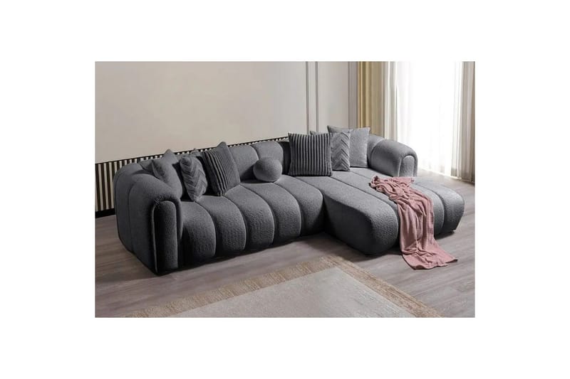 Varrel Soffa med Divan 3-sits - Mörkgrå - Möbler - Vardagsrum - Soffor - Divansoffa & schäslong