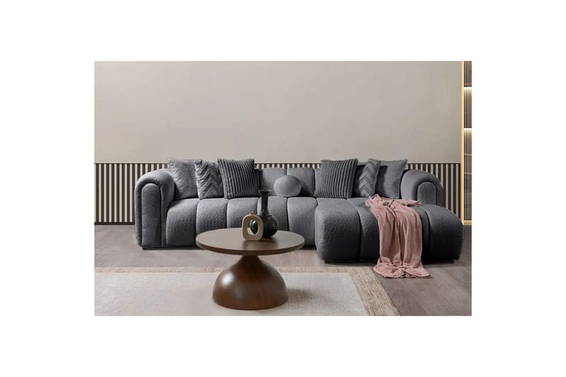 Varrel Soffa med Divan 3-sits - Mörkgrå - Möbler - Vardagsrum - Soffor - Divansoffa & schäslong