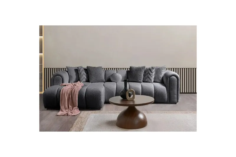 Varrel Soffa med Divan 3-sits - Mörkgrå - Möbler - Vardagsrum - Soffor - Divansoffa & schäslong
