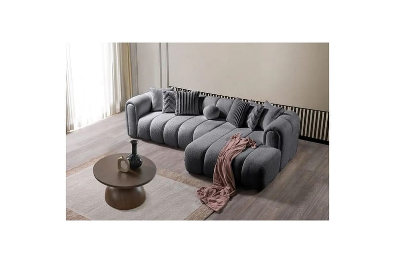 Varrel Soffa med Divan 3-sits - Mörkgrå - Möbler - Vardagsrum - Soffor - Divansoffa & schäslong