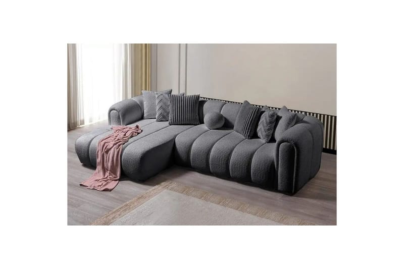 Varrel Soffa med Divan 3-sits - Mörkgrå - Möbler - Vardagsrum - Soffor - Divansoffa & schäslong