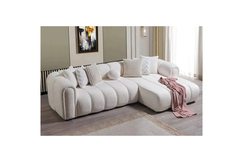 Varrel Soffa med Divan 3-sits - Vit - Möbler - Vardagsrum - Soffor - Divansoffa & schäslong