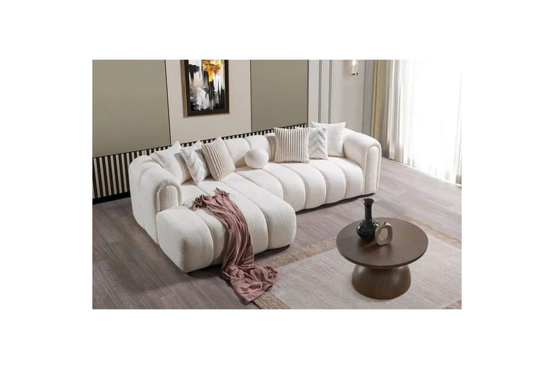 Varrel Soffa med Divan 3-sits - Vit - Möbler - Vardagsrum - Soffor - Divansoffa & schäslong