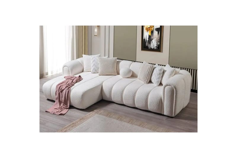 Varrel Soffa med Divan 3-sits - Vit - Möbler - Vardagsrum - Soffor - Divansoffa & schäslong