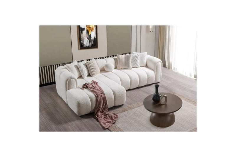 Varrel Soffa med Divan 3-sits - Vit - Möbler - Vardagsrum - Soffor - Divansoffa & schäslong