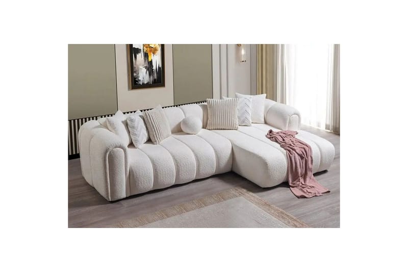Varrel Soffa med Divan 3-sits - Vit - Möbler - Vardagsrum - Soffor - Divansoffa & schäslong