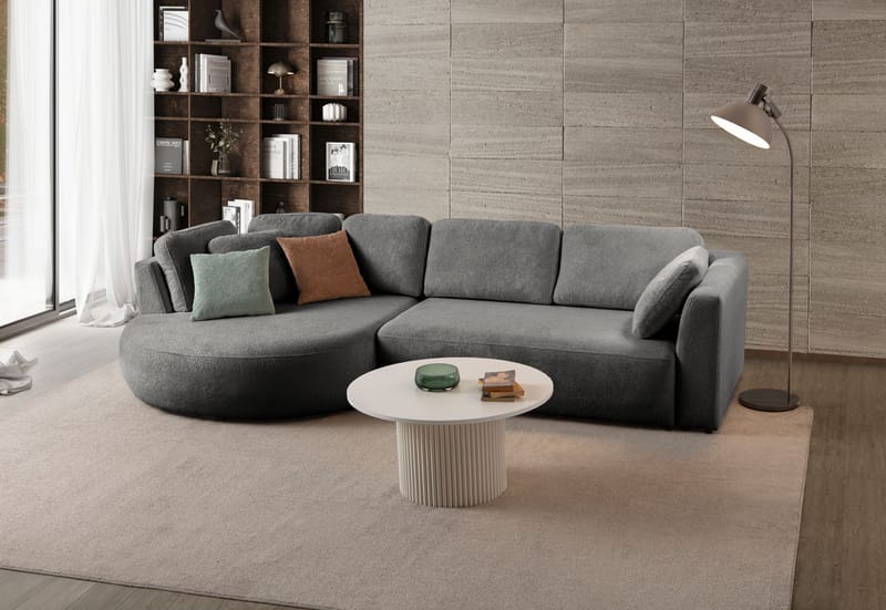 Venezia Hörnsoffa 310x75x105 cm - Antracit - Möbler - Vardagsrum - Soffor - Hörnsoffor