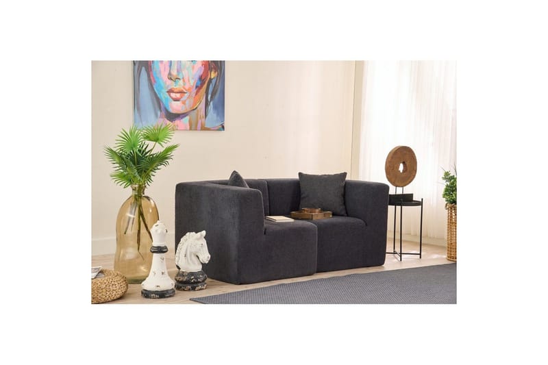 Veyno Soffa 2-sits - Antracit - Möbler - Vardagsrum - Soffor - Modulsoffor - Komplett modulsoffa
