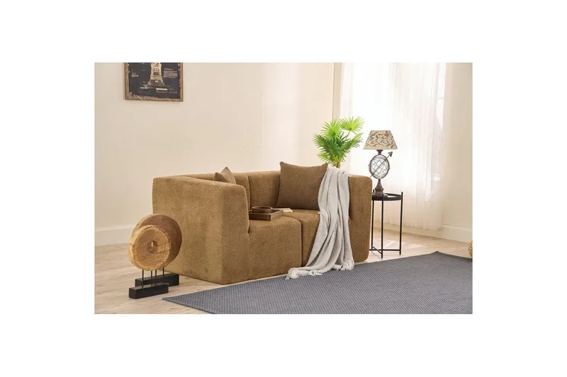 Veyno Soffa 2-sits - Brun - Möbler - Vardagsrum - Soffor - Modulsoffor - Komplett modulsoffa