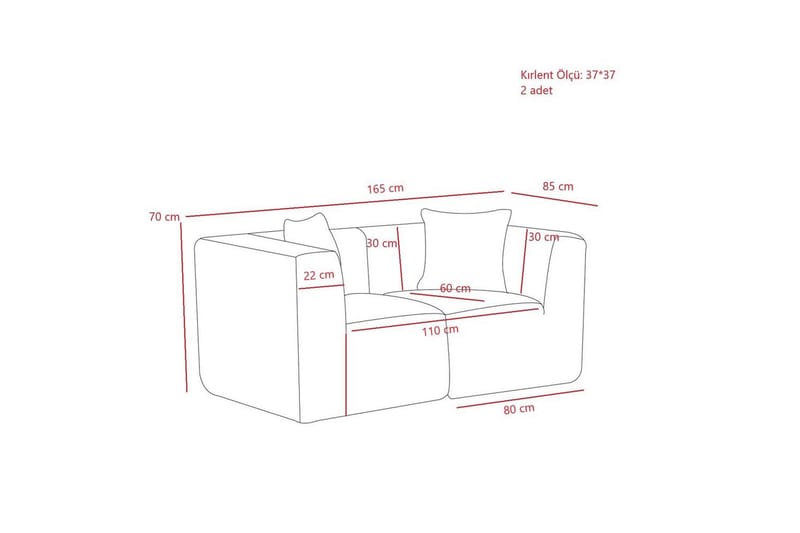 Veyno Soffa 2-sits - Orange - Möbler - Vardagsrum - Soffor - 2-sits soffor