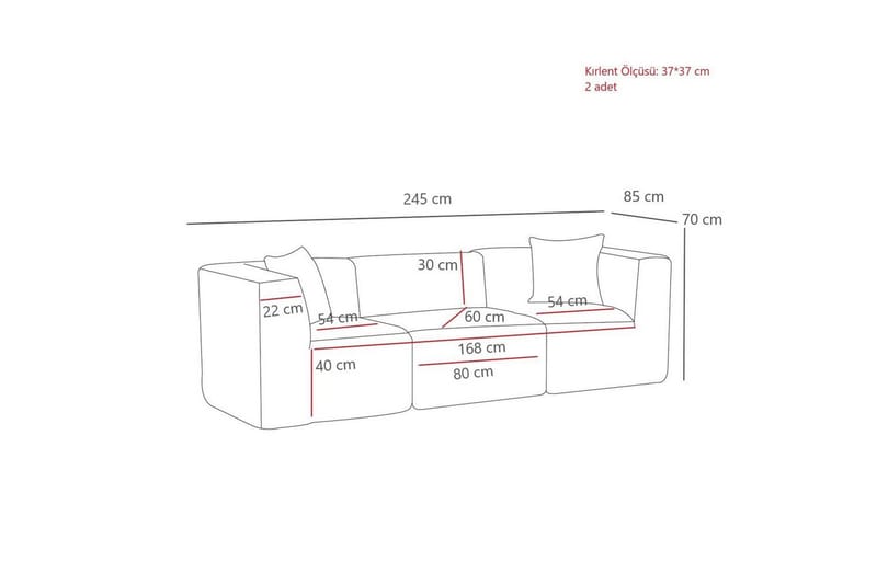 Veyno Soffa 3-sits - Brun - Möbler - Vardagsrum - Soffor - 3-sits soffor